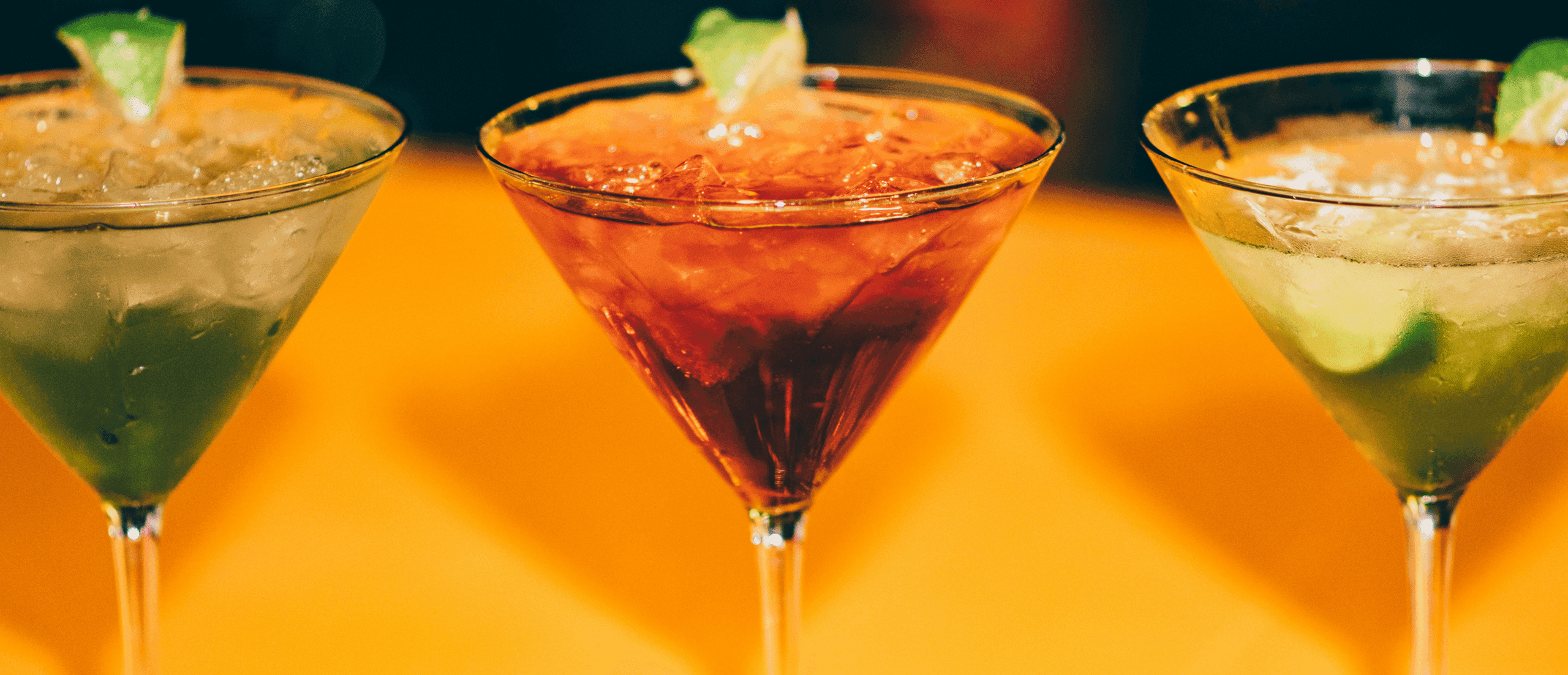 Exotic drinks with lime